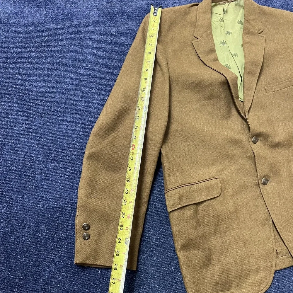 Vintage Towncraft Sport Coat Mens 44 Brown Two Button‎ Blazer Jacket Penneys